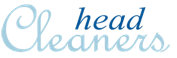 La palabra limpiadores de cabeza está escrita en azul sobre un fondo blanco.