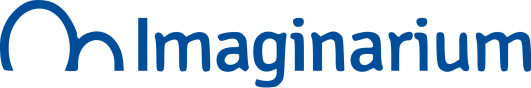 La palabra imaginarium está escrita en azul sobre un fondo blanco.
