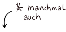 text manmachmal auch einschub