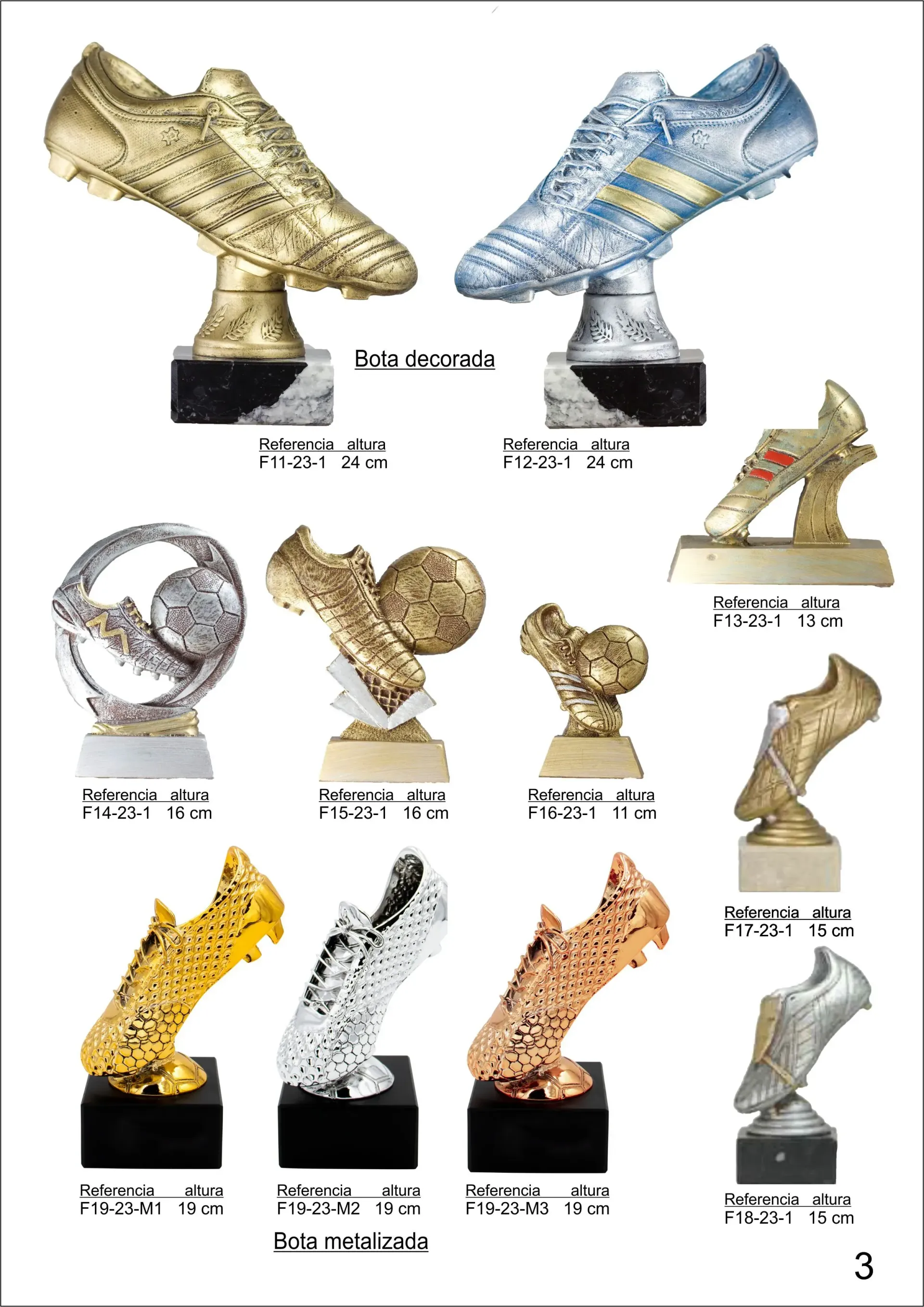 Hay muchos tipos diferentes de trofeos en esta imagen.