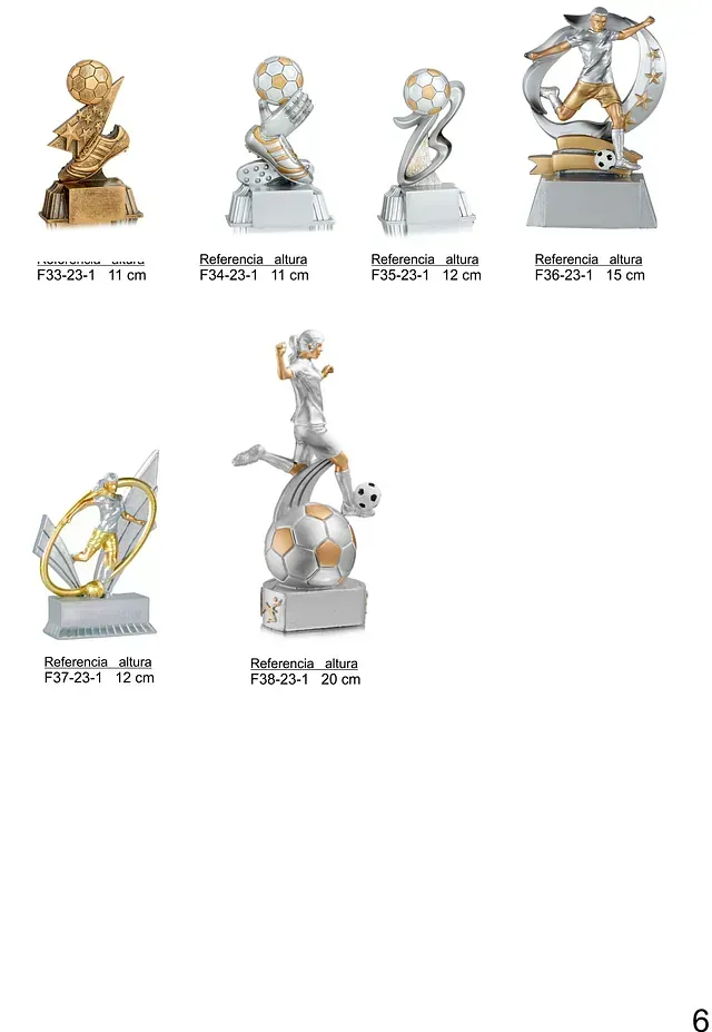 Hay muchos tipos diferentes de trofeos de fútbol.