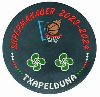 Un circulo negro que dice supermanager 2023-2024 txapelduna