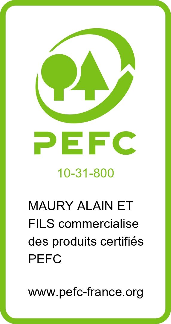 Logo PEFC pour la scierie Maury