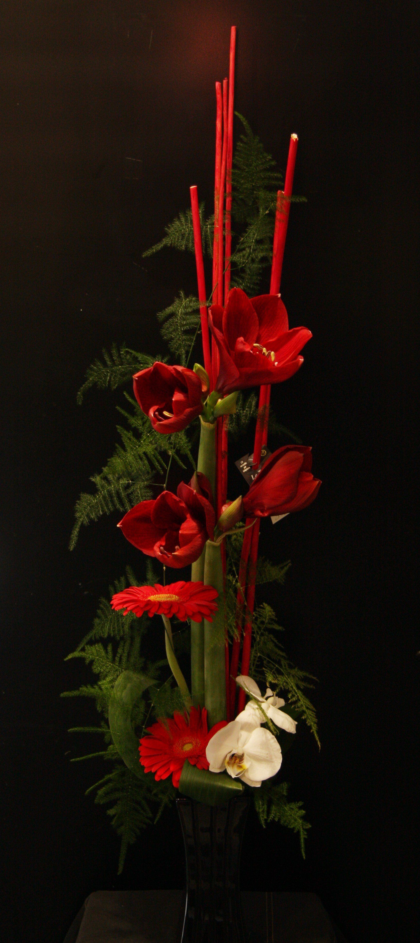 Bouquet de fleurs rouges