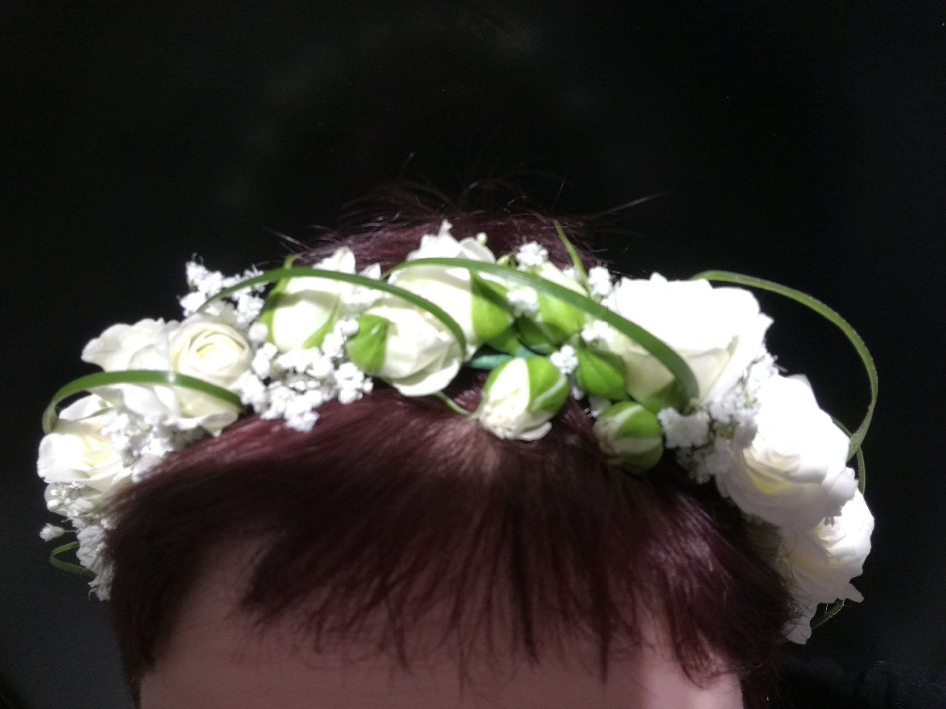 Couronne fleurie blanche 