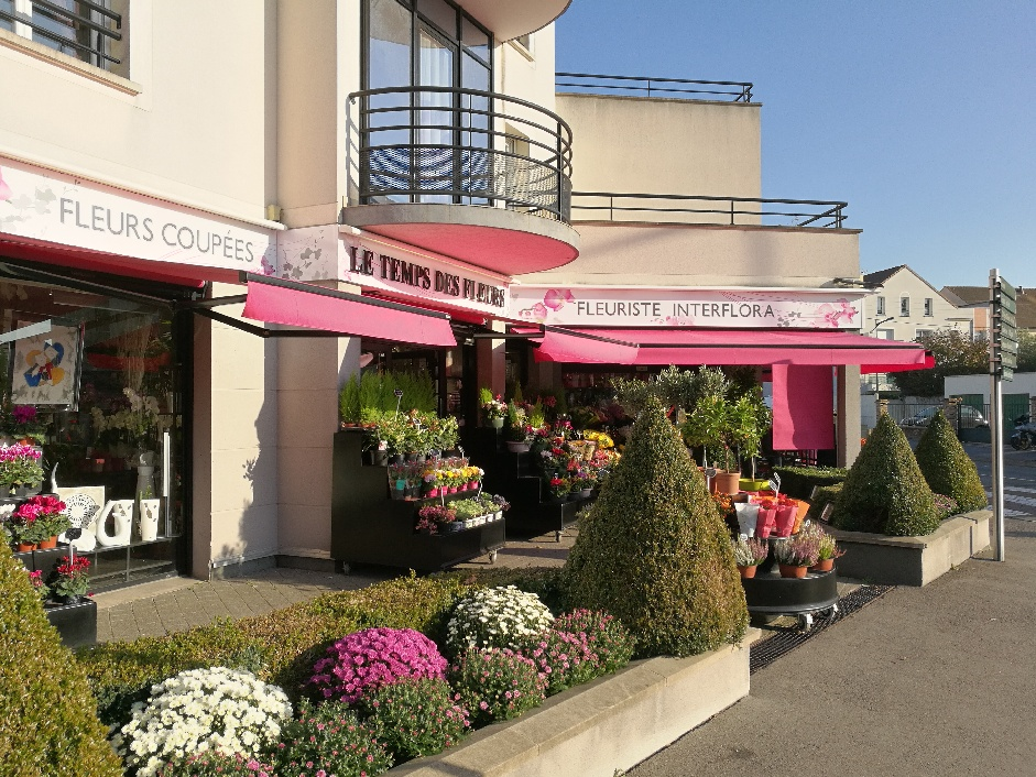 Devanture de la boutique Le Temps des Fleurs