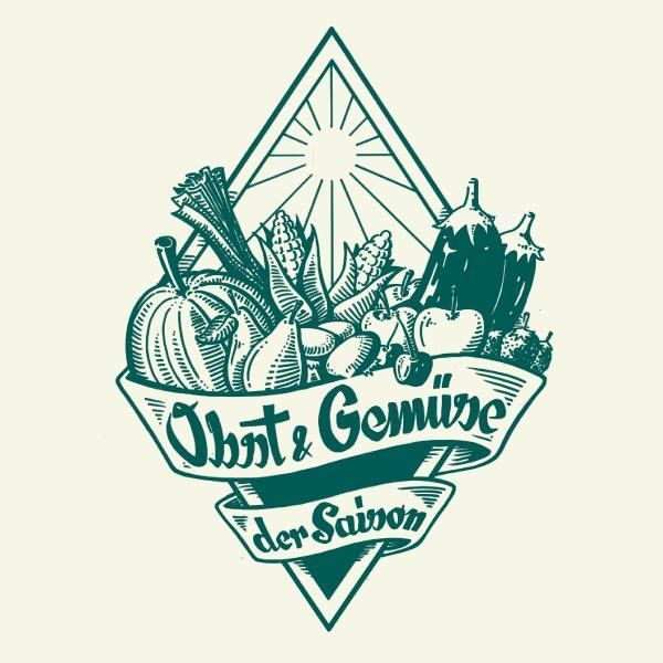 Ein Logo für eine Firma namens Obst & Gemüse der Saison