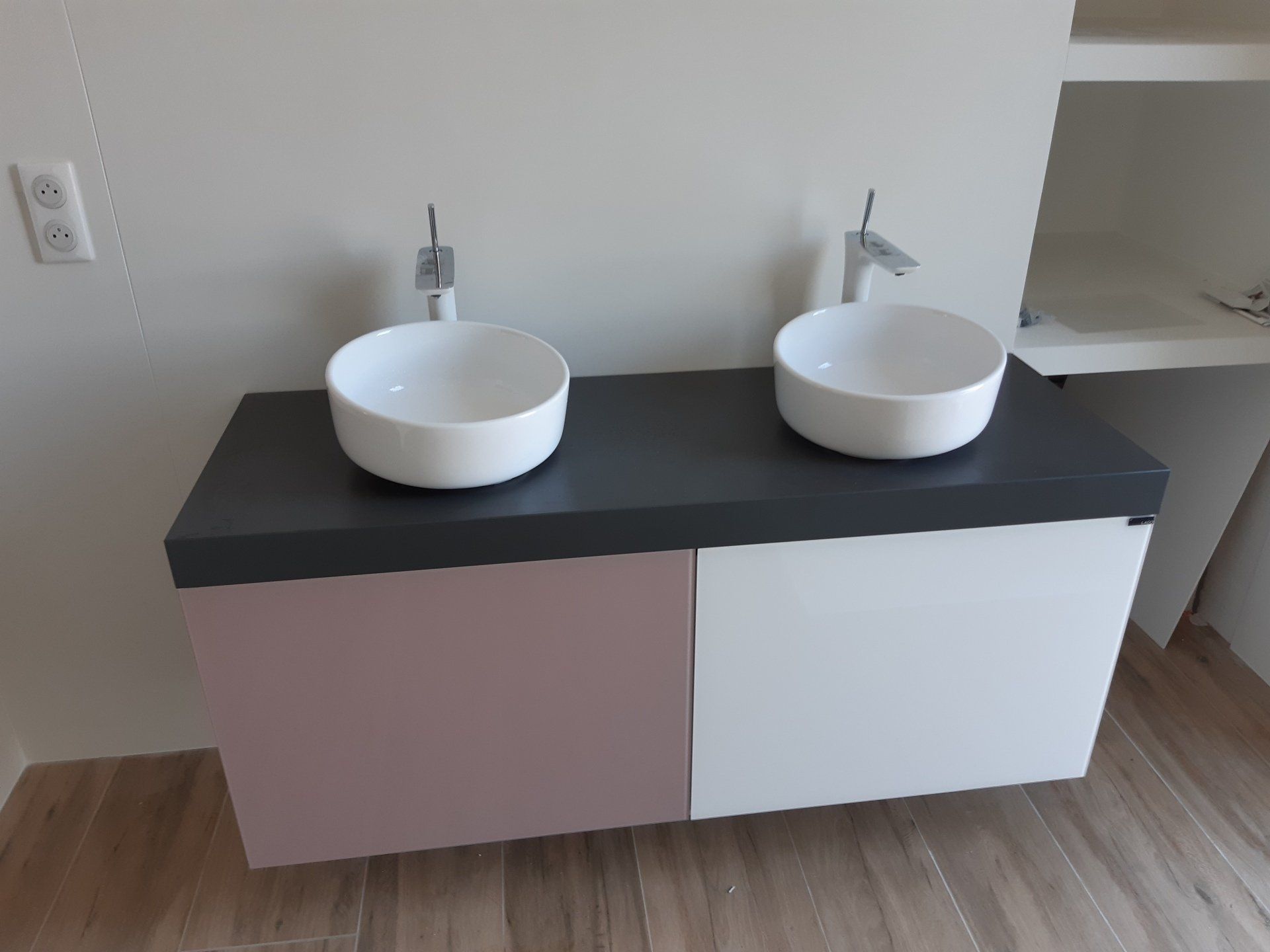 Lavabo double vasque 3 couleurs