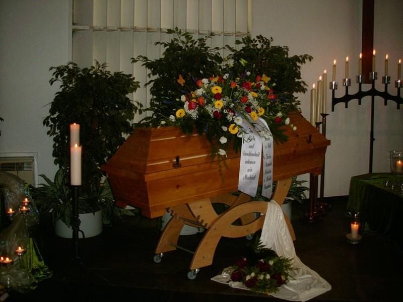 Besipiel für eine Sargauflage