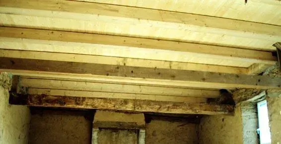 Inspection des poutres de charpente