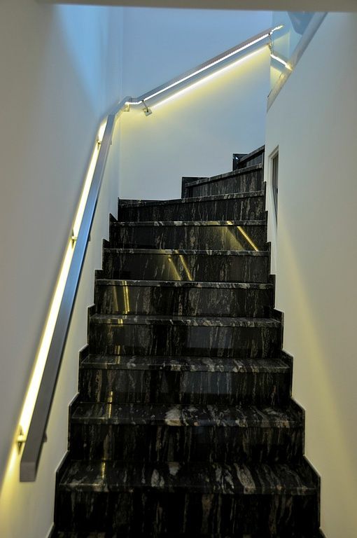 Chromstahlhandlauf mit LED