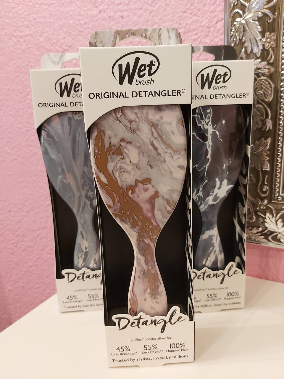 Drei Bürsten, Detangler, BM Hair and Beauty