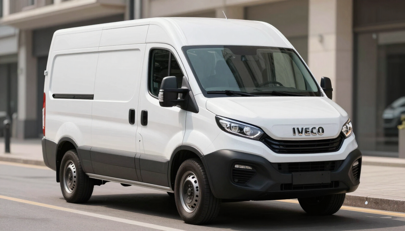 Furgoneta Iveco Daily en la nave del servicio oficial Iveco de Automotor Andújar