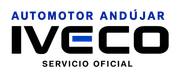 Logo de Automotor Andújar IVECO con el texto “Servicio Oficial” en azul y negro.