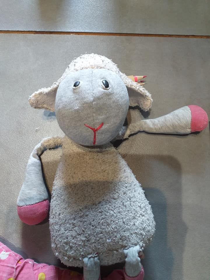 Réparation de doudou mouton - Après