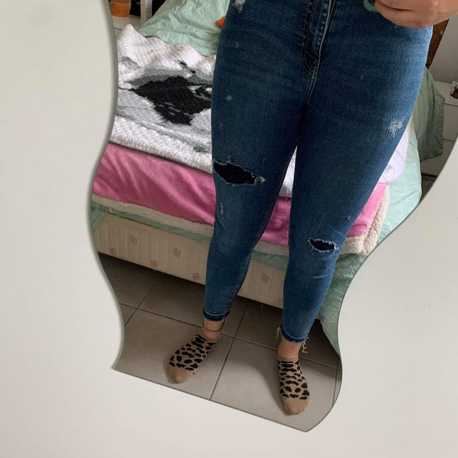 Réparation d'un jean déchiré - Après