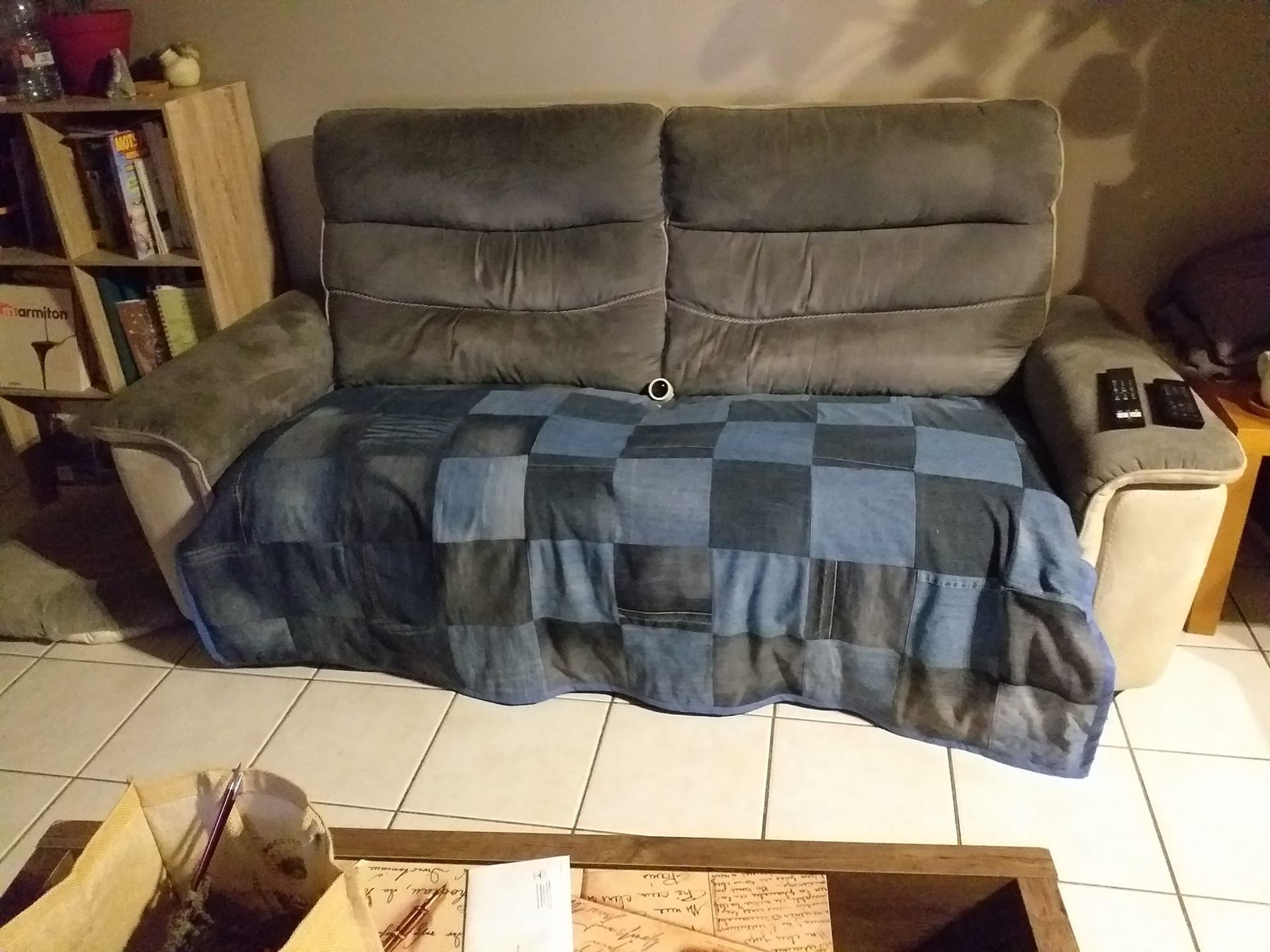 Récupération de jeans pour un plaid