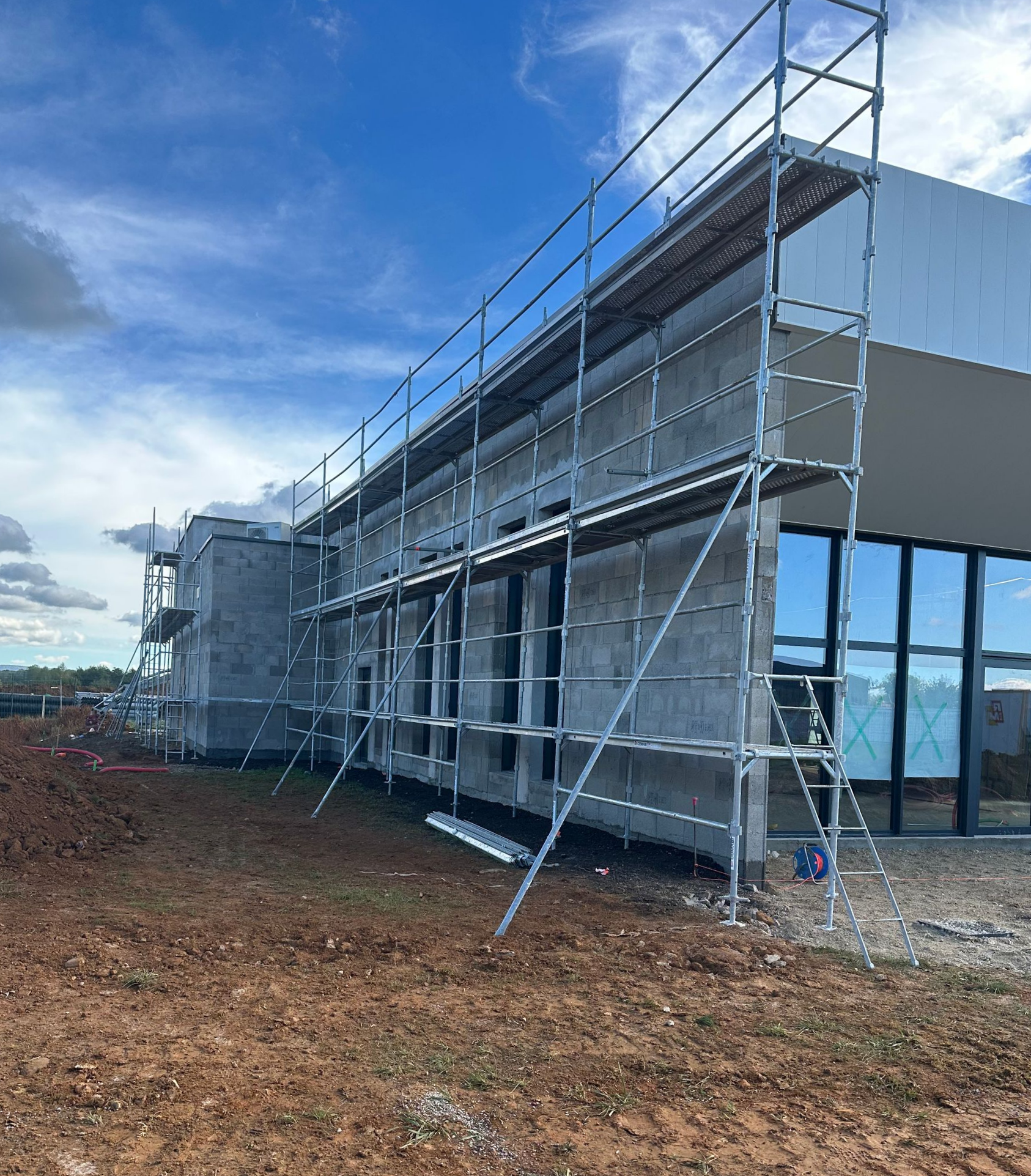 Des travaux de façade en cours