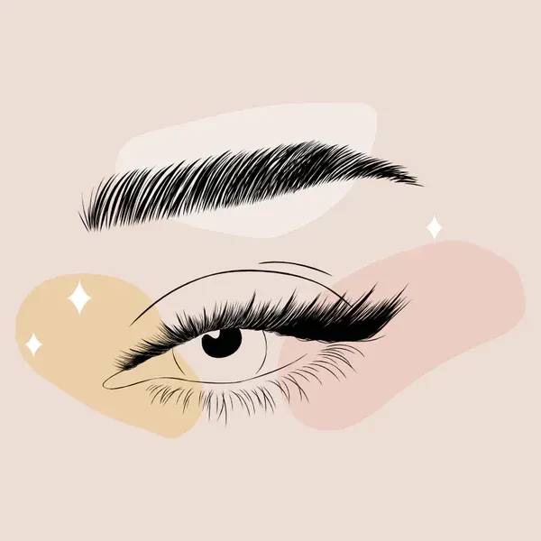 Eine Nahaufnahme des Auges einer Frau mit langen Wimpern.