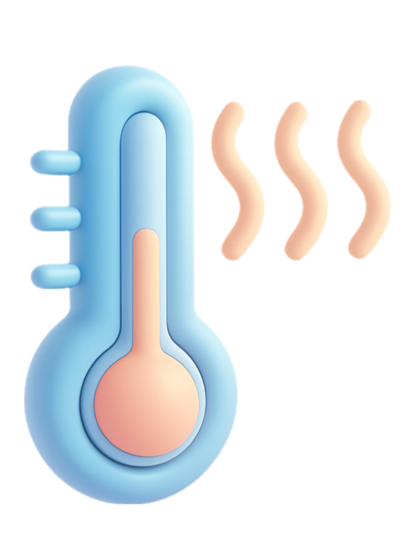 Illustration 3D d'un thermomètre.