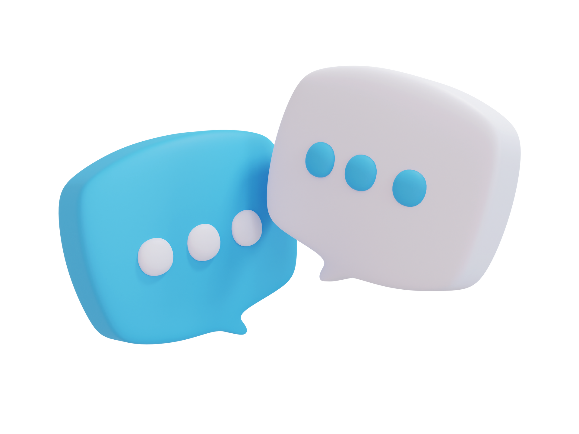 Des bulles de discussion en 3D.