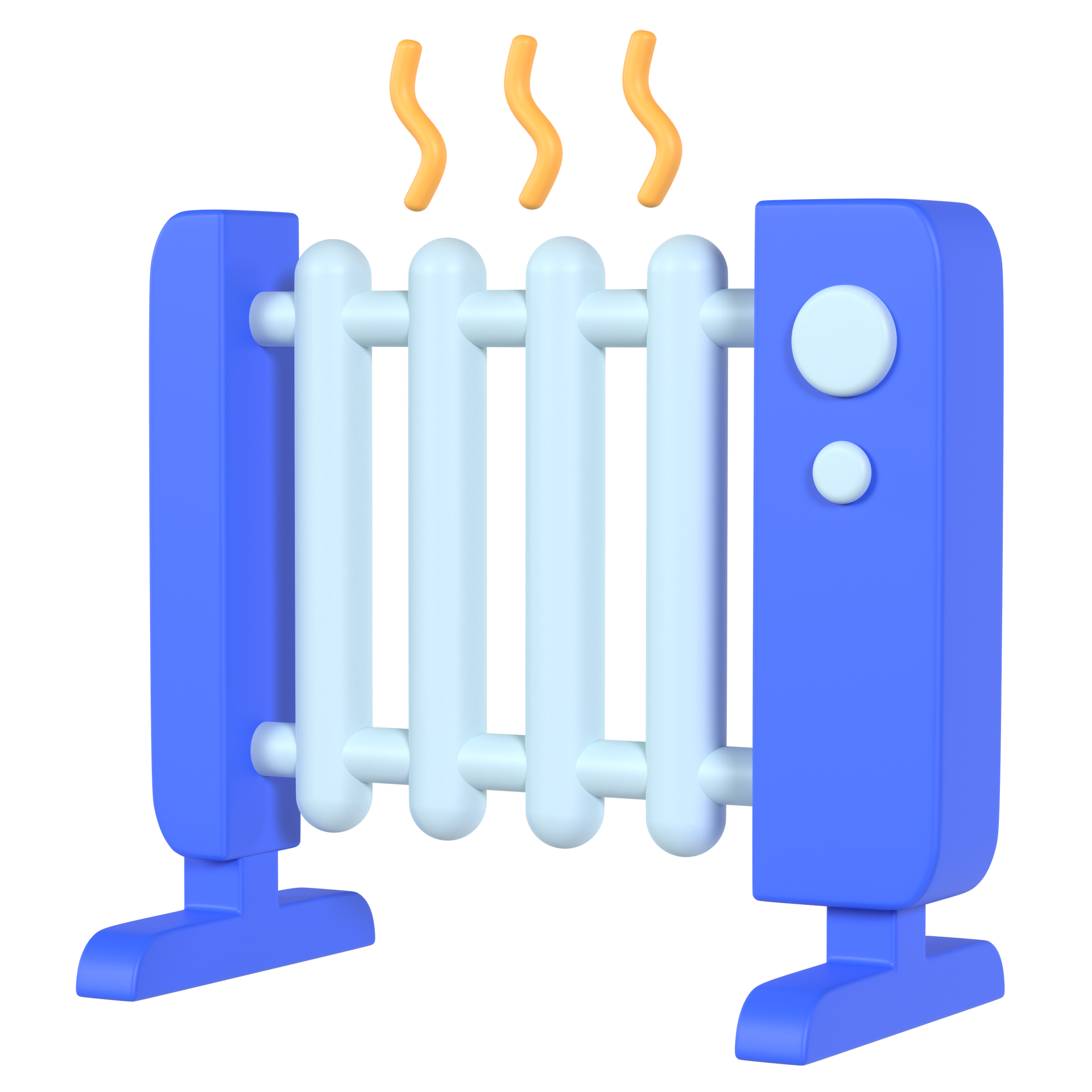 Illustration 3D d'un radiateur hydraulique.