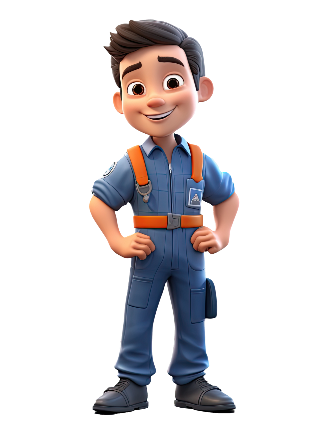 Illustration 3D d'un plombier.