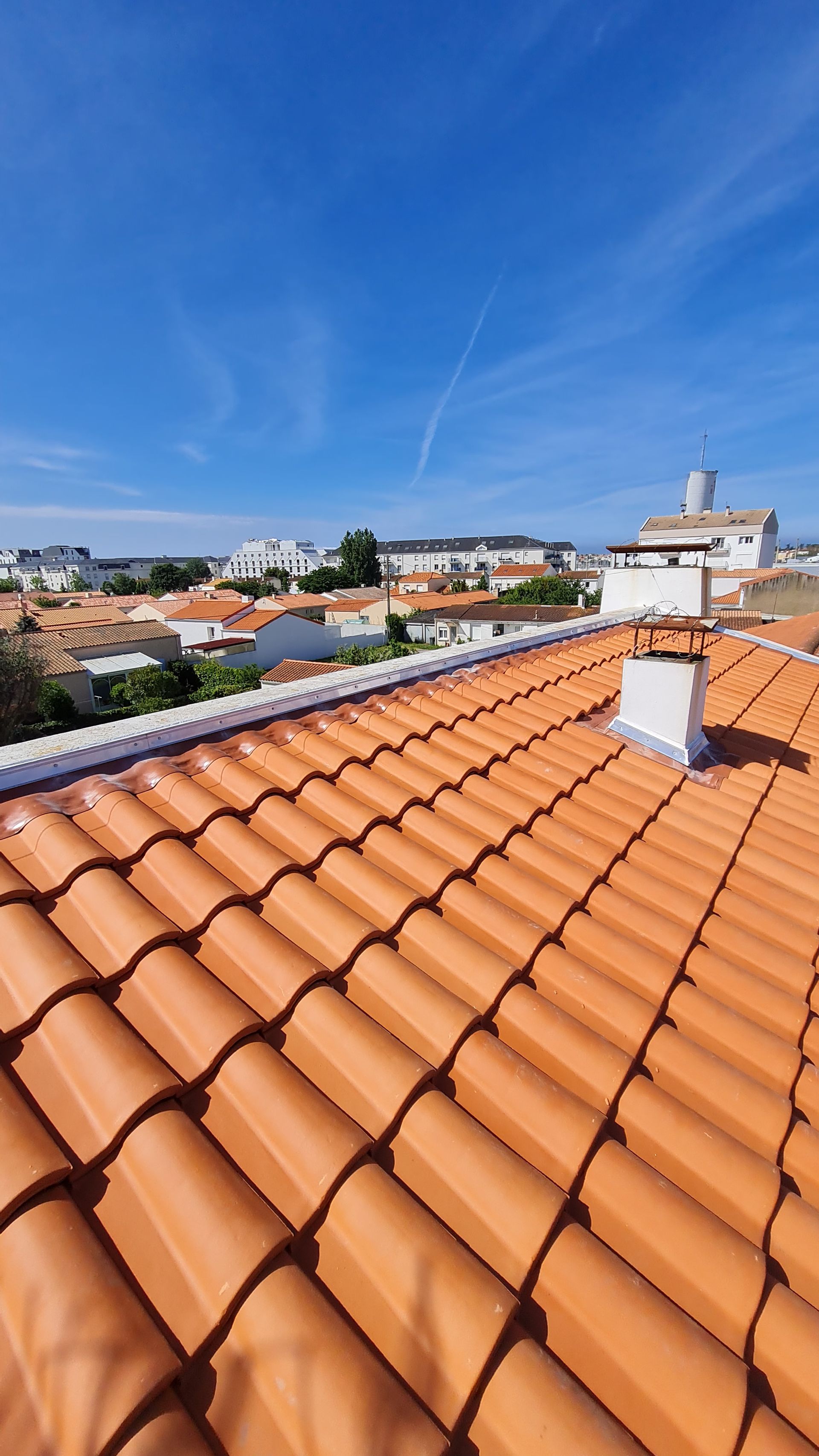 Photo du haut de la toiture terminée