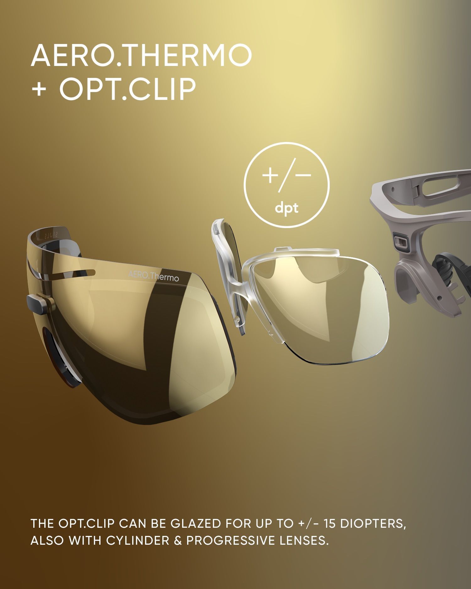 Ein Bild eines Helms mit der Aufschrift „Aero Thermo + Opt.Clip“.