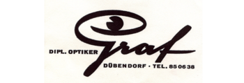 Ein schwarz-weißes Logo für Dipl. Optiker Graf