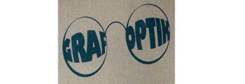 Eine Nahaufnahme eines Schildes mit der Aufschrift „Graf Optik“