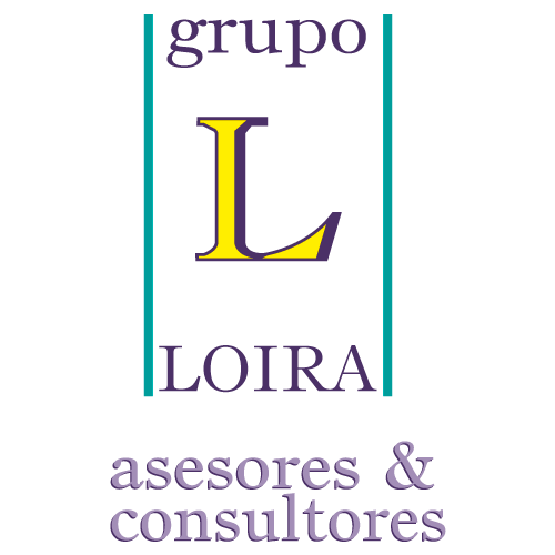 Logotipo del Grupo Loira, con una "L" amarilla dentro de un rectángulo verde azulado