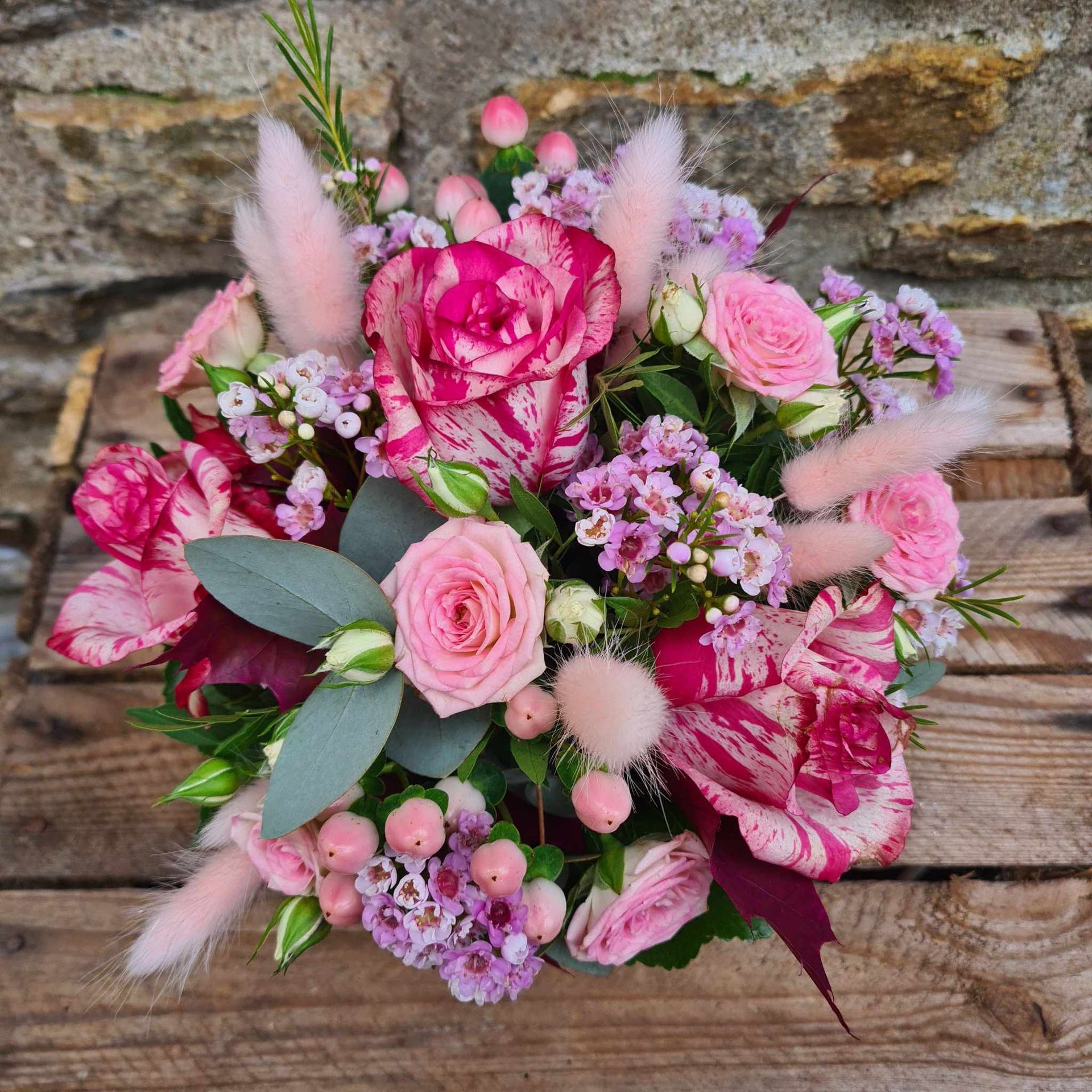 Bouquet de fleurs roses