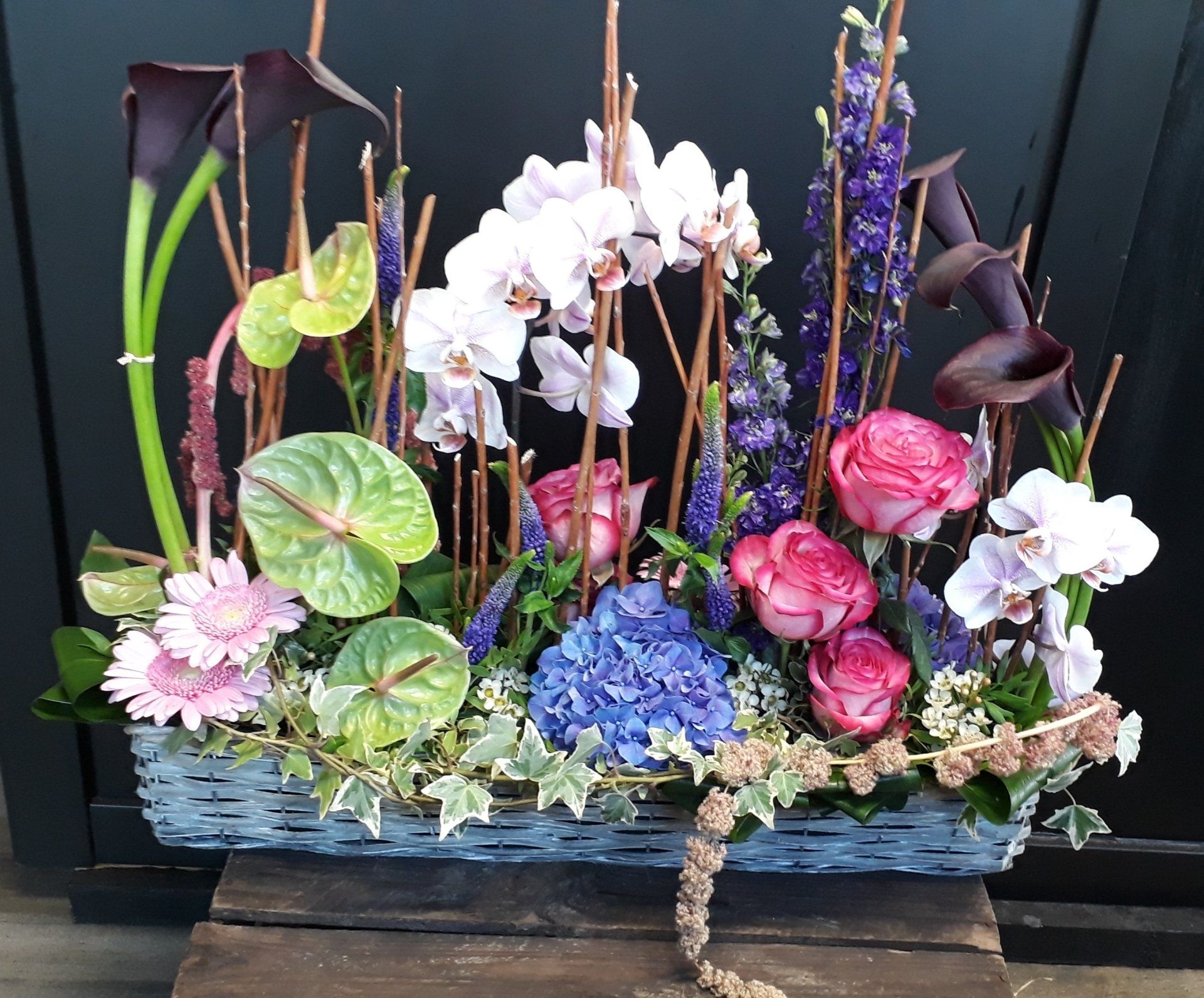 Composition avec fleurs fraîches