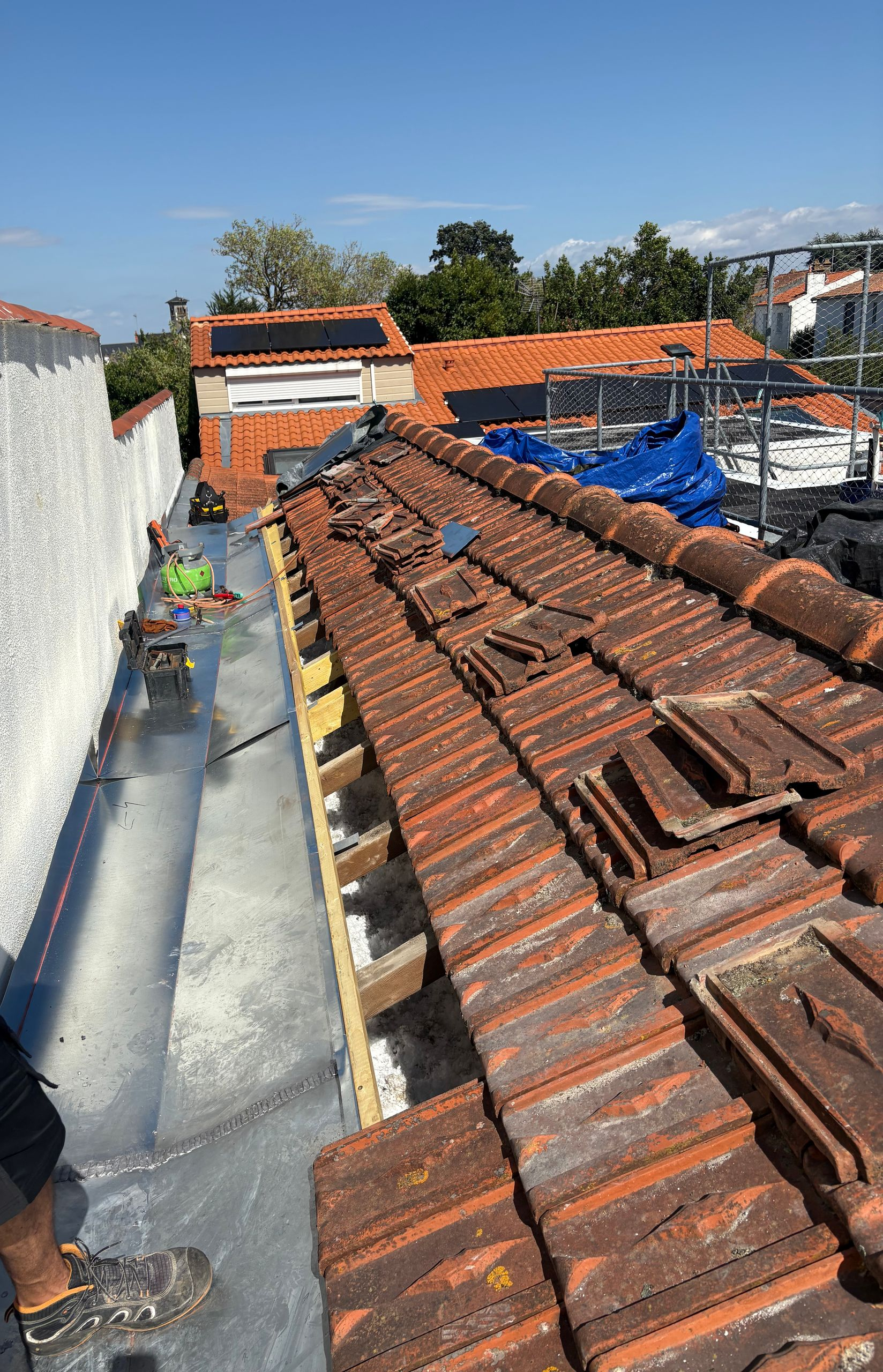 Rénovation d'une couverture et d'une charpente