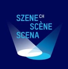 Logo dell'associazione SzeneSchweiz - ScèneSuisse - ScenaSvizzera, di cui la Moving Factory è membro ufficiale.