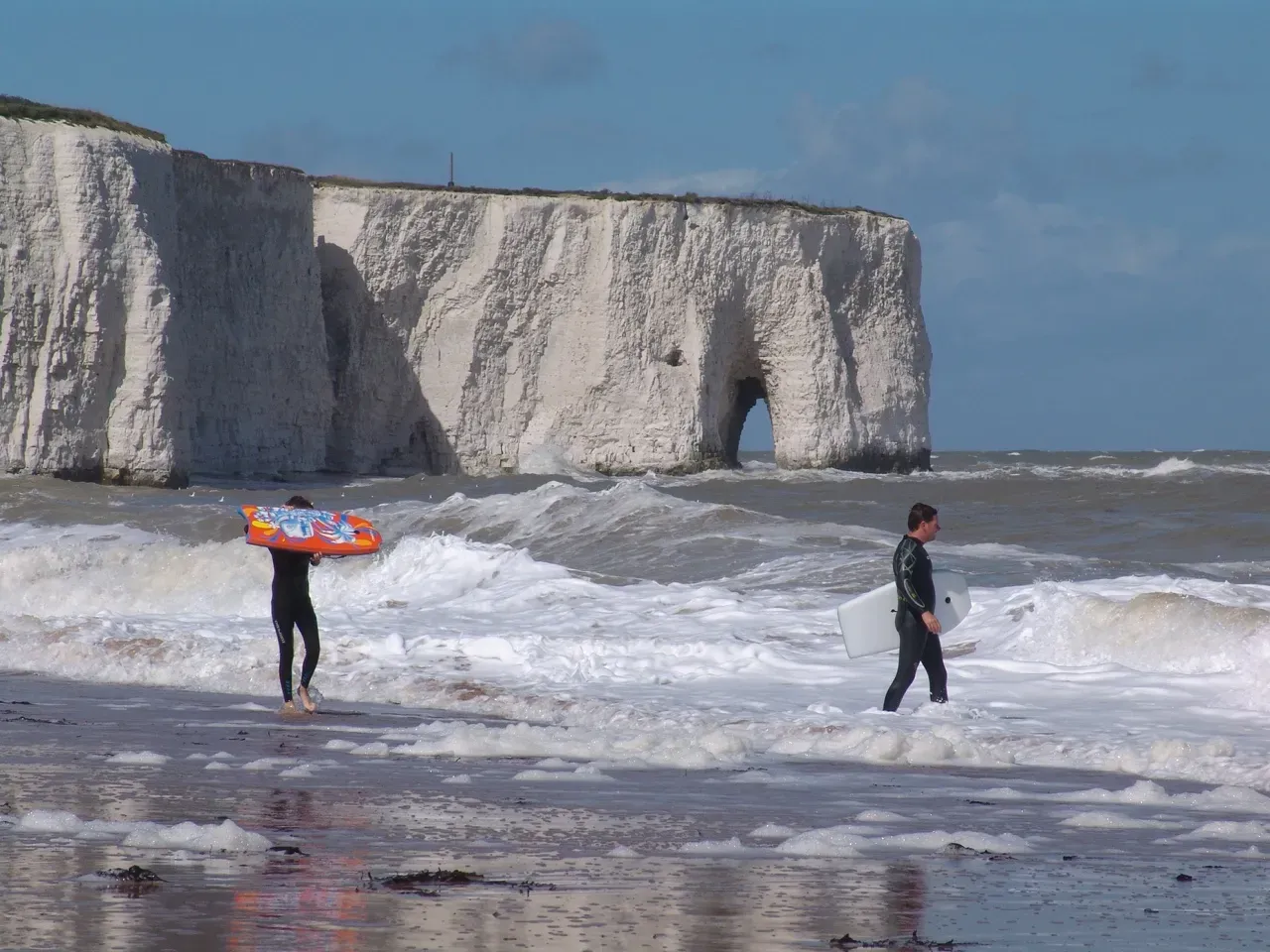 Surfing on Kingsgate Bay