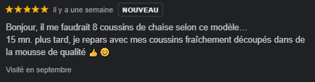 Avis Google totem mousse 5