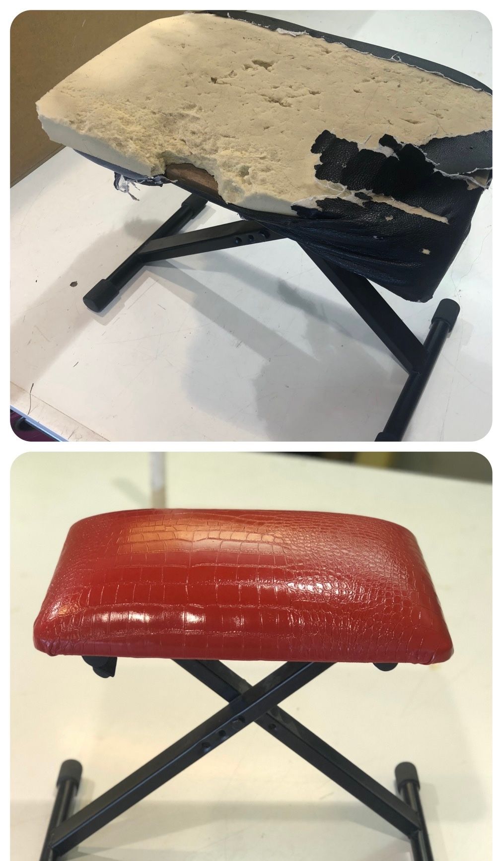 Avant après d'un fauteuil