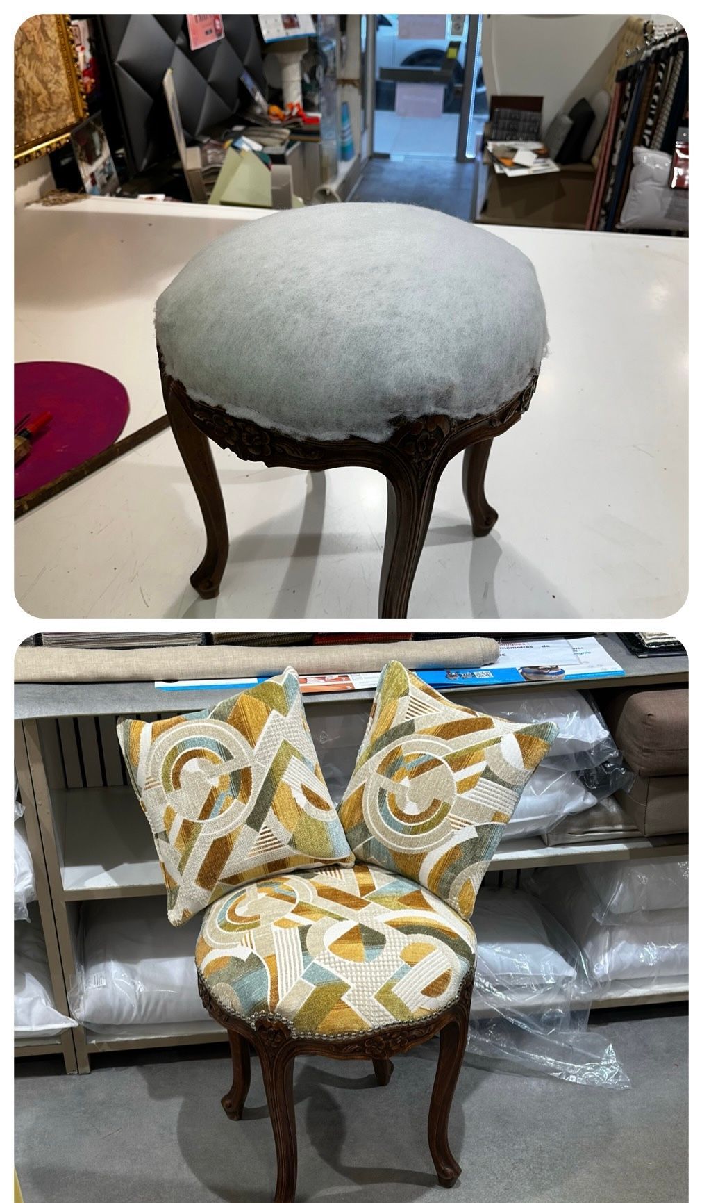 Deux photos de fauteuils