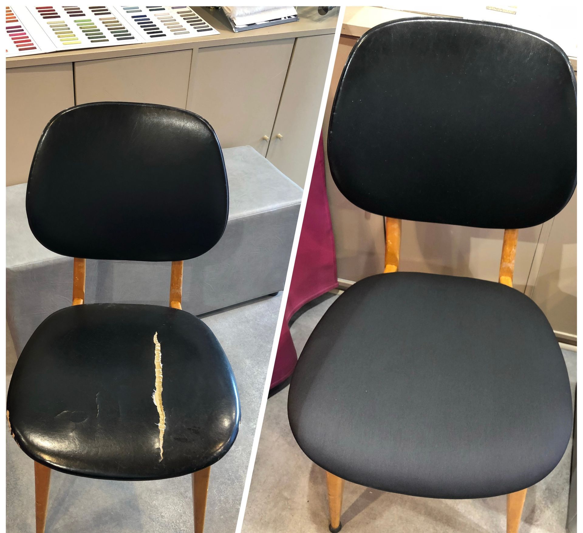 Réparation de chaise en cuir