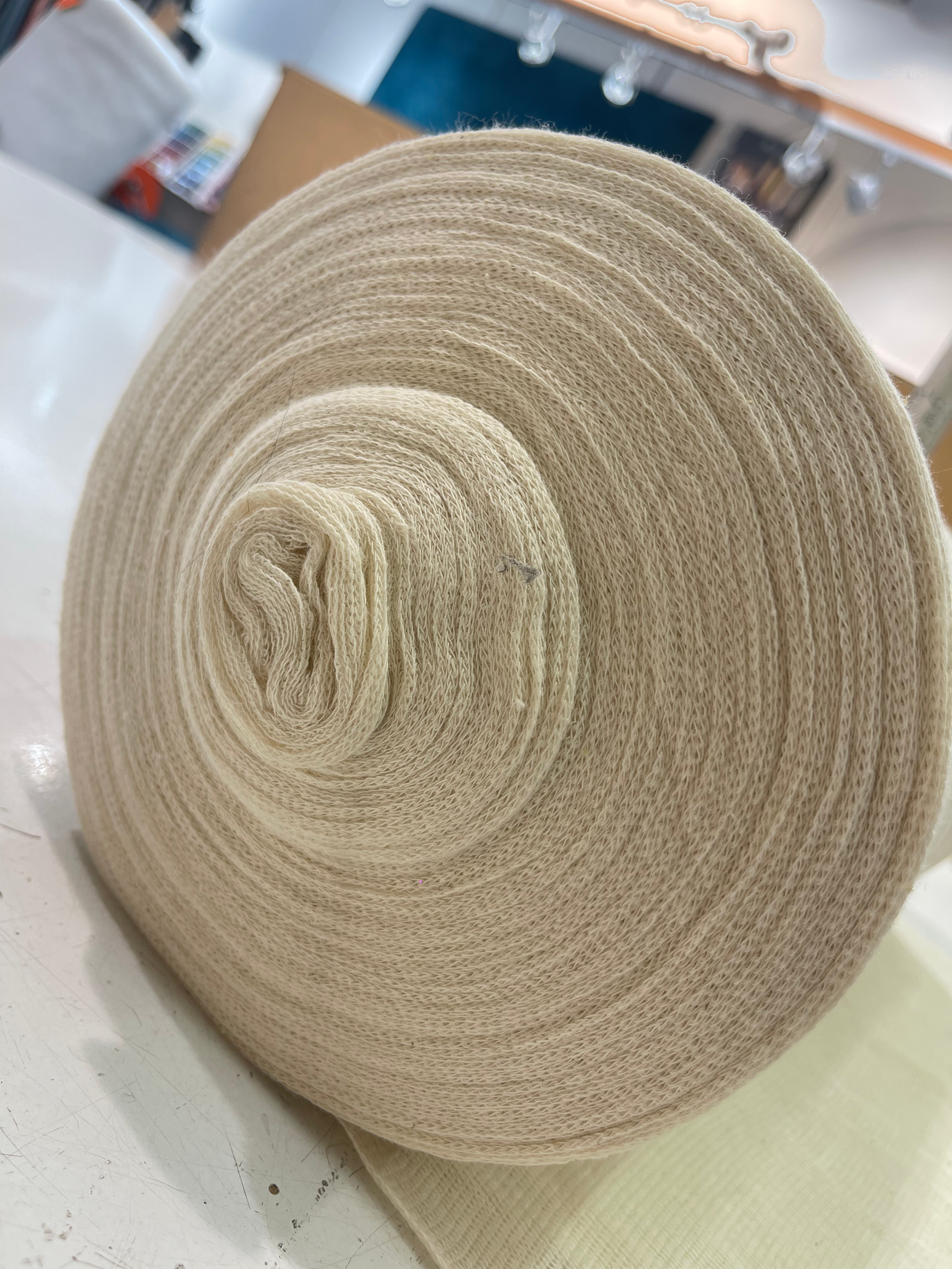 Rouleau de mousse vu de côté