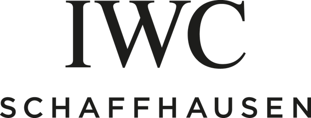 Logo IWC Schaffhausen en caractères noirs sur fond blanc