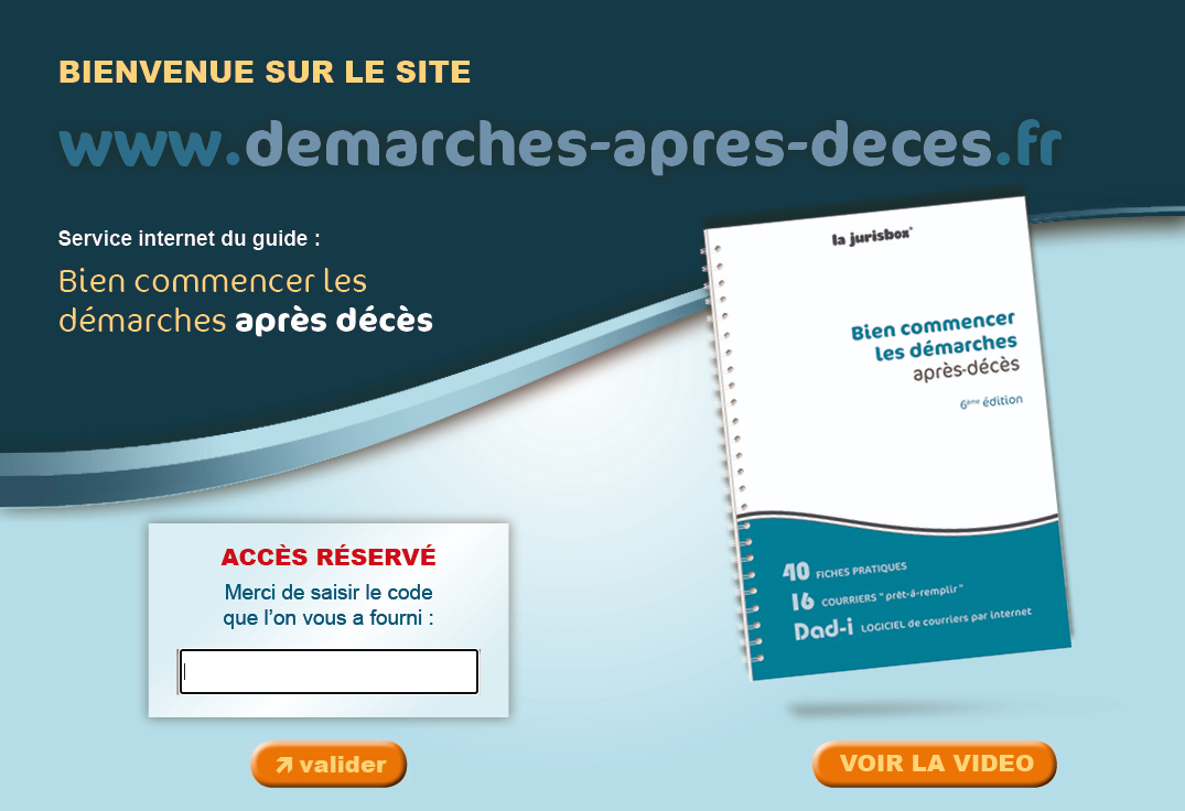 La page d'accueil du site www.demarches-apres-deces.fr