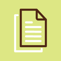 Deux documents superposés, l'un avec des lignes de texte visibles, sur un fond vert clair.