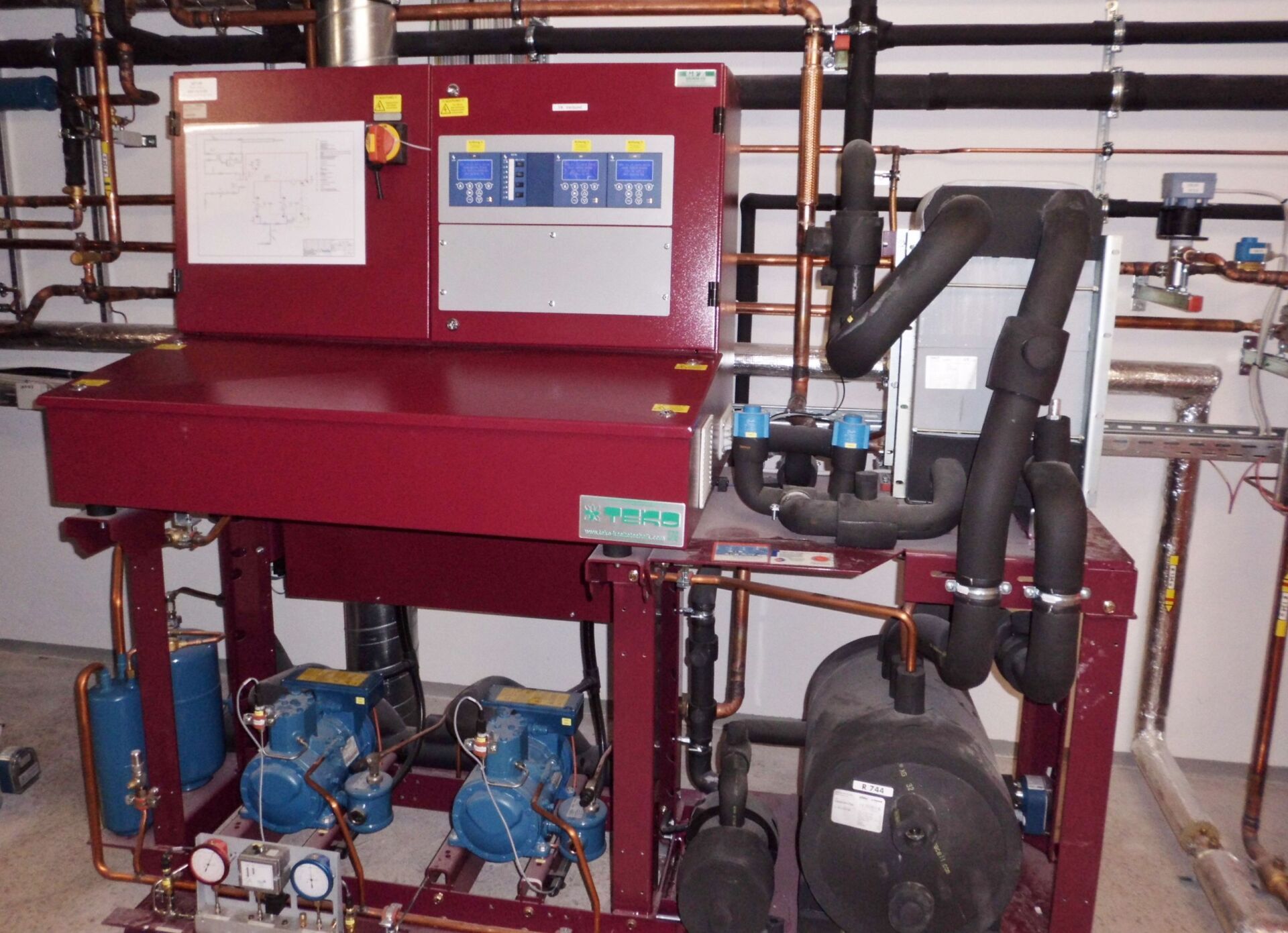 rote Anlage für Kältetechnik