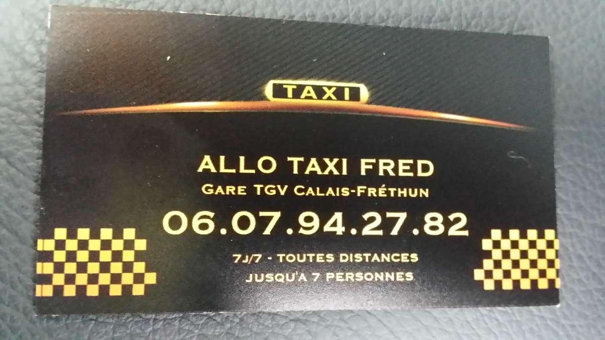 Allo Taxi Fred à Fréthun et Calais, liaisons maritimes, gare et aéroport