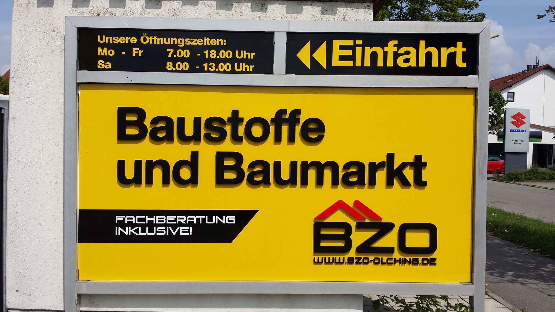 Sign for a building supply store, 