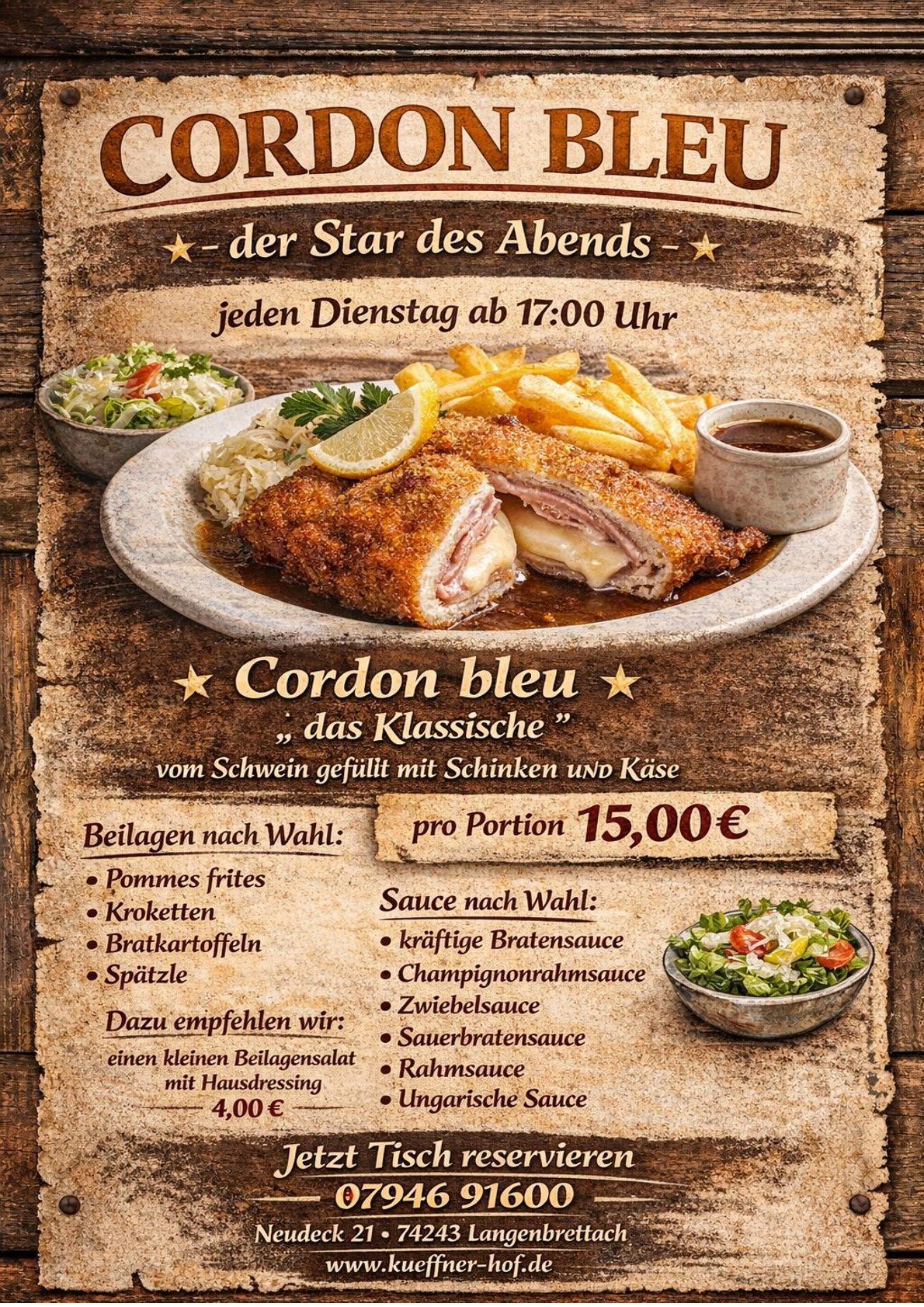 Cordon Bleu Karte