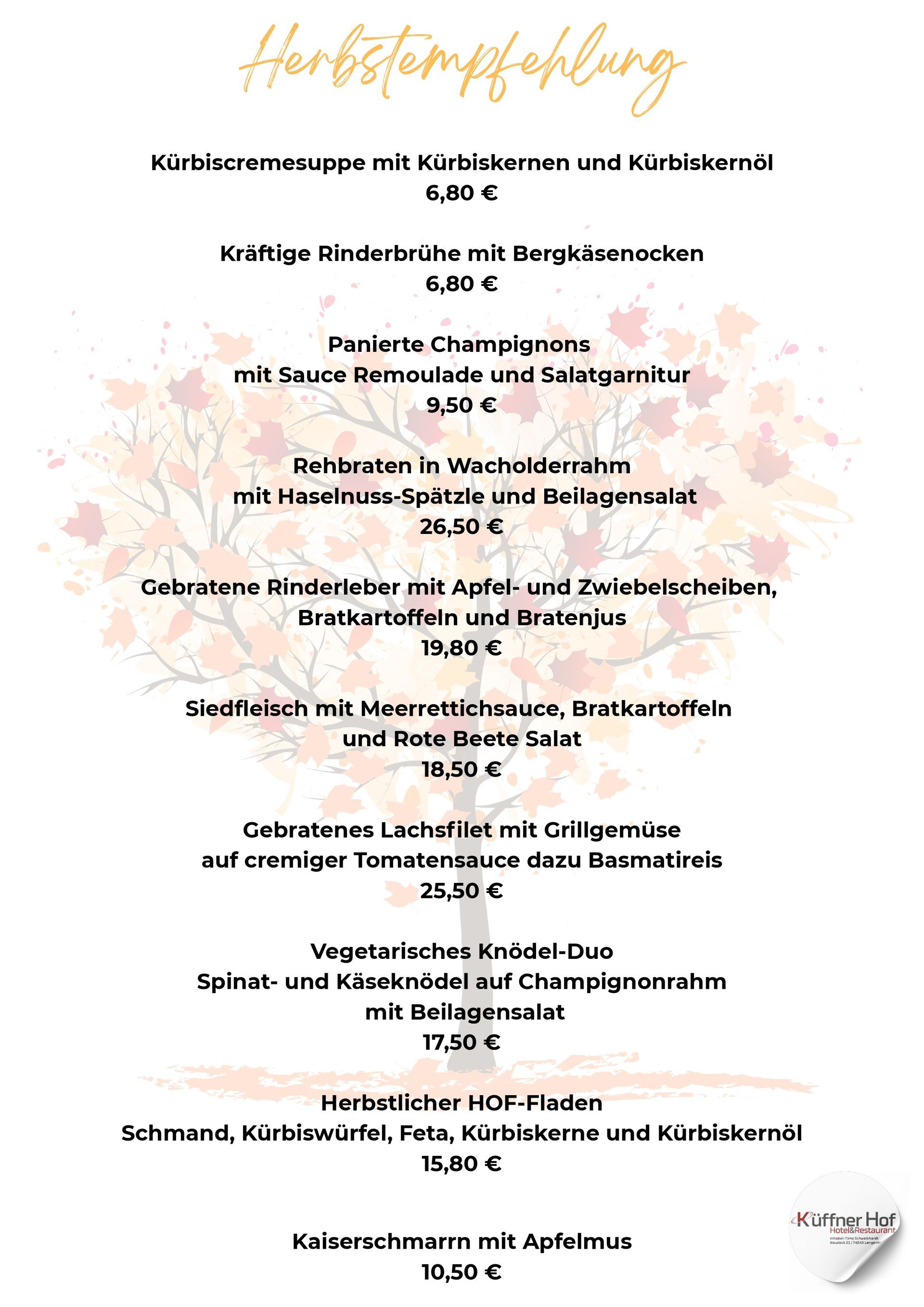 Herbstkarte